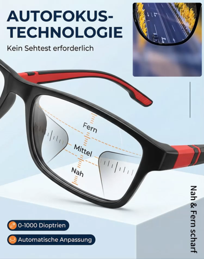 👓 Von Augenärzten empfohlen | Präzisionsbrille aus Sabae Automatisch fokussierende Lesebrille mit Blaulichtschutz • Kein Augentest nötig 