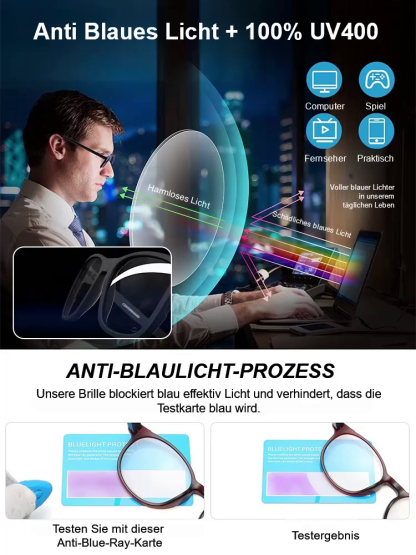 [Ohne Sehtest] Jena Optik-Technologie - „Sternenhimmel“ Smarte Gleitsichtbrille | Automatischer Fokus für Nah und Fern | Blaulichtfilter |Lichtempfindlicher Farbwechsel |  💎👓