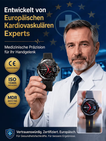 Von Ärzten empfohlen】Die neueste Generation der Smart-Health-Watch！Messungen lebenslang kostenlos!