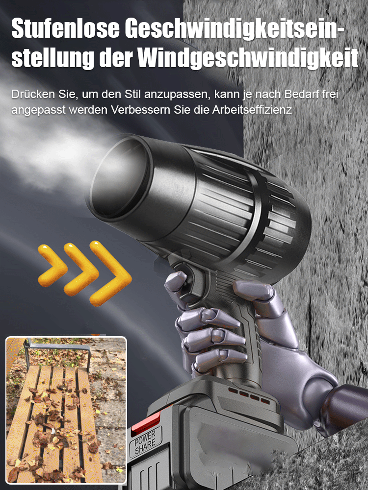 Dual-Turbo-Lithium-Akku-Blasgerät mit 3 einstellbaren Windstufen – leicht, kompakt und überall einsatzbereit!