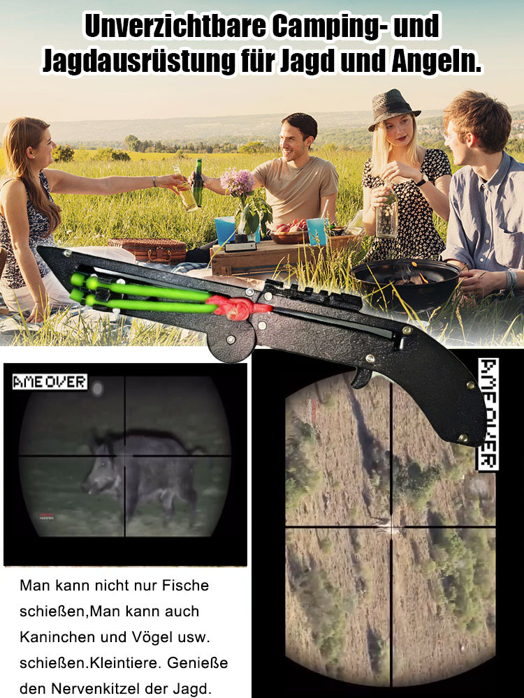  [Verstärkte und stabile verbesserte Version] Faltbare Steinschleuder