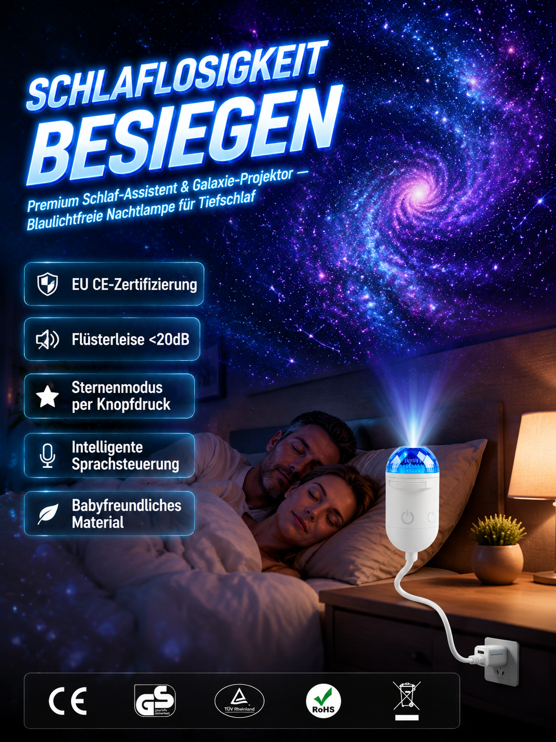Ozean- & Galaxie-Projektor: Ihr privates Aquarium & Planetarium für Zimmer  – in nur 1 Sekunde!