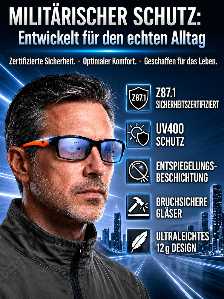 ✅ Schluss mit ständigem Brillenwechsel! Eine Brille für nahtlose Sehschärfe und sofortigen Sonnenschutz.