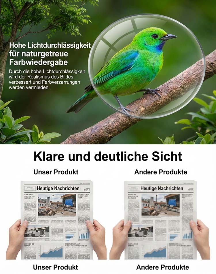 👓 Von Augenärzten empfohlen | Präzisionsbrille aus Sabae Automatisch fokussierende Lesebrille mit Blaulichtschutz • Kein Augentest nötig 