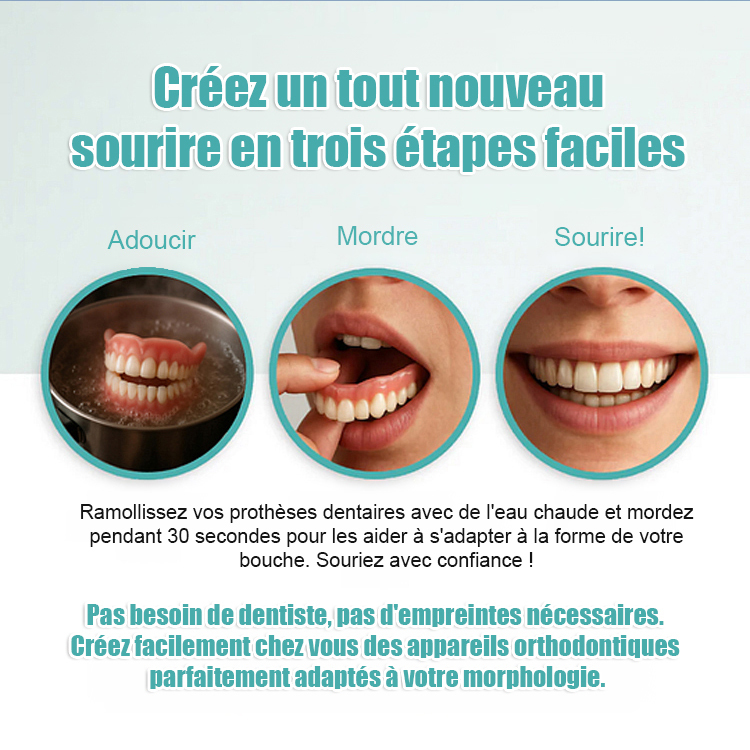 【Tout compris sur mesure】Kit de soin et de retouche pour prothèses dentaires