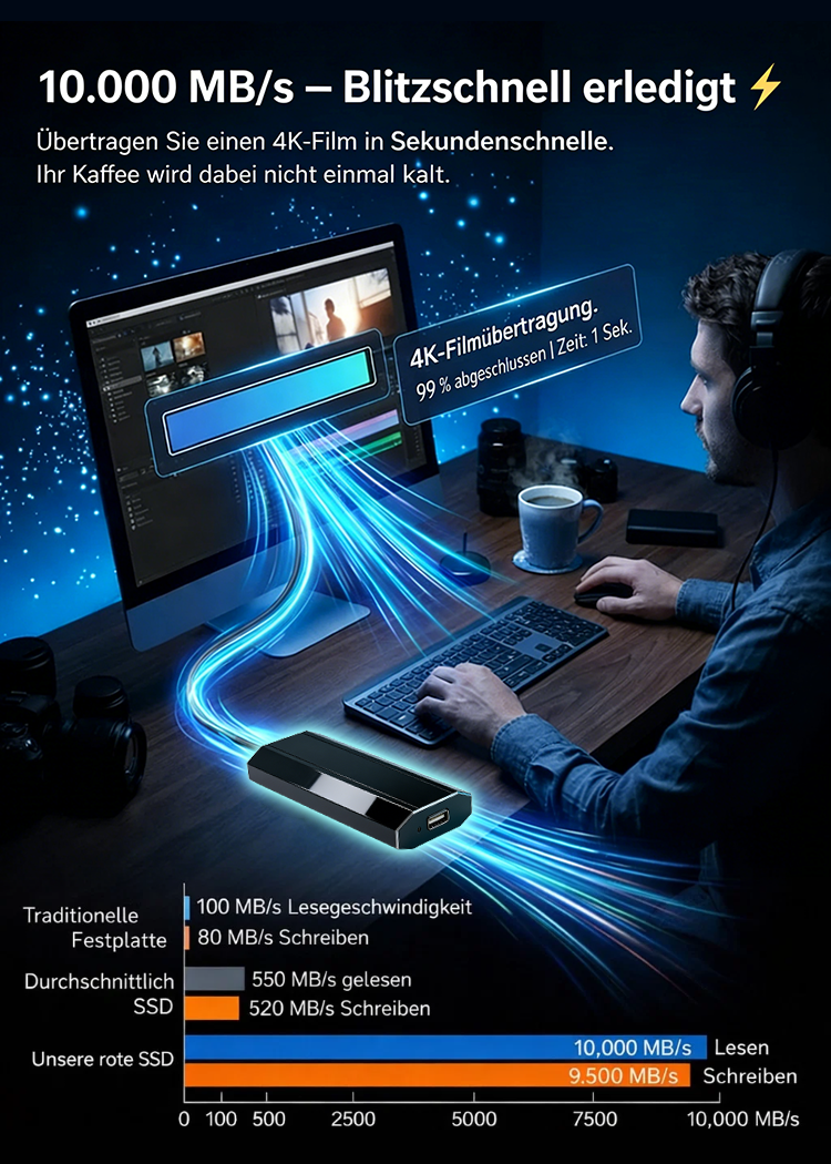 Externe tragbare SSD-Festplatte