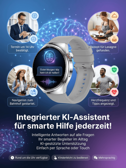 🩺 【Von Ärzten empfohlen!】Die neueste Smart-Health-Uhr! 🔥 Zweites Stück für nur 23 €!🎁