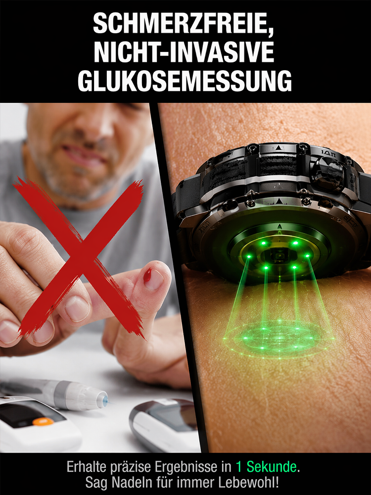 Von Ärzten empfohlen】Die neueste Generation der Smart-Health-Watch！Messungen lebenslang kostenlos!