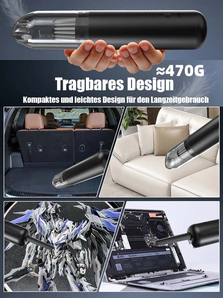 ⚡CleanPro™ 2-in-1 Saugen & Blasen - 3 Sekunden für staubfreie Autos, 3 Minuten für ein wie-neu-Innenraum! Unter 500g, über 90 Tage Nutzung!