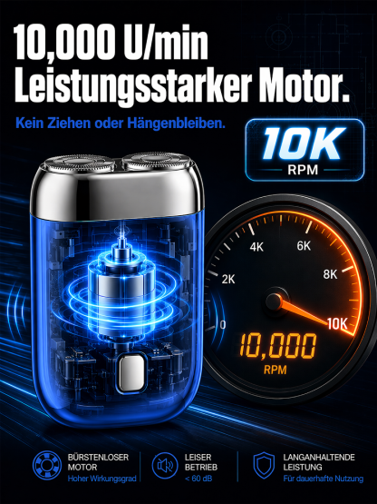 Neues Mini-Doppelklingen-Elektrorasierer-Modell