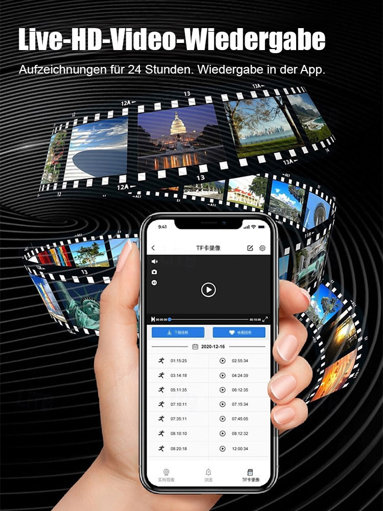 🔋 KI-Smart-Überwachungskamera🔌 Keine Kabel • 📶 Kein WLAN • ⏳ 90 Tage Akkulaufzeit