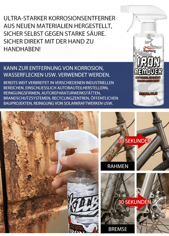 【In einer Sekunde wie neu】Multifunktionales Metall-Entrostungsspray