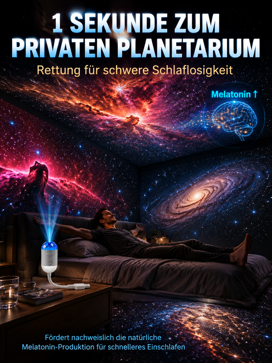 Ozean- & Galaxie-Projektor: Ihr privates Aquarium & Planetarium für Zimmer  – in nur 1 Sekunde!