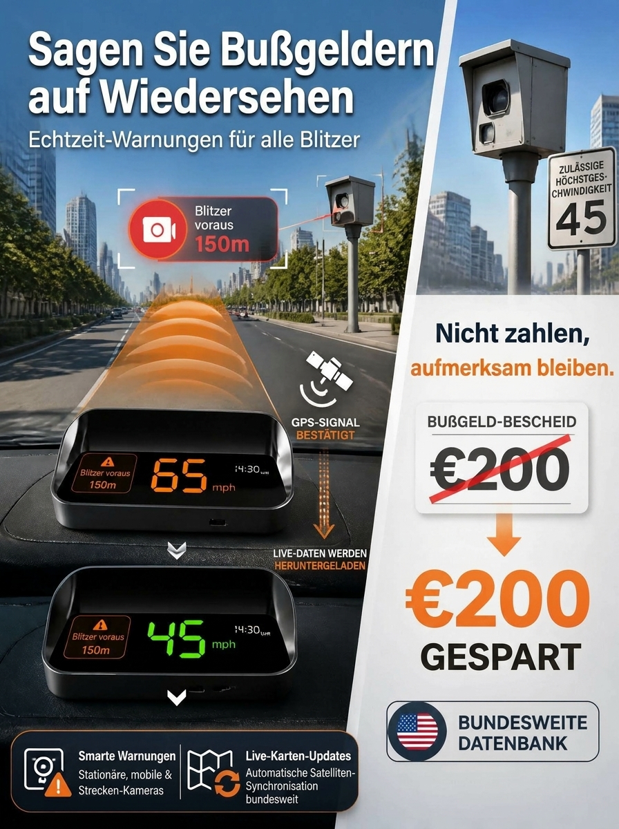🚗 【Intelligenter Auto-HUD-Co-Pilot】 Funktioniert mit Limousinen, SUVs, Pickups, Wohnmobilen und mehr!