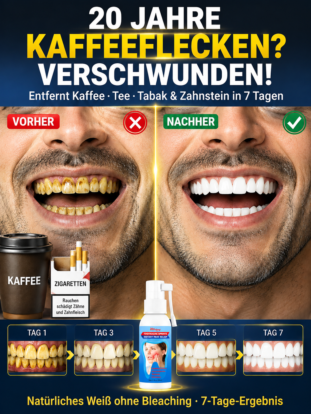 🚫 Zahnarzt umgehen! Bio-Nano-Zahnreparaturspray | 1 kaufen, 1 GRATIS!