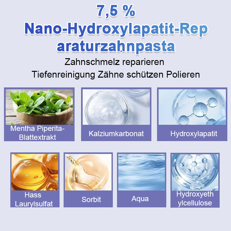 7,5% Nano-Hydroxyapatit Reparaturzahnpasta