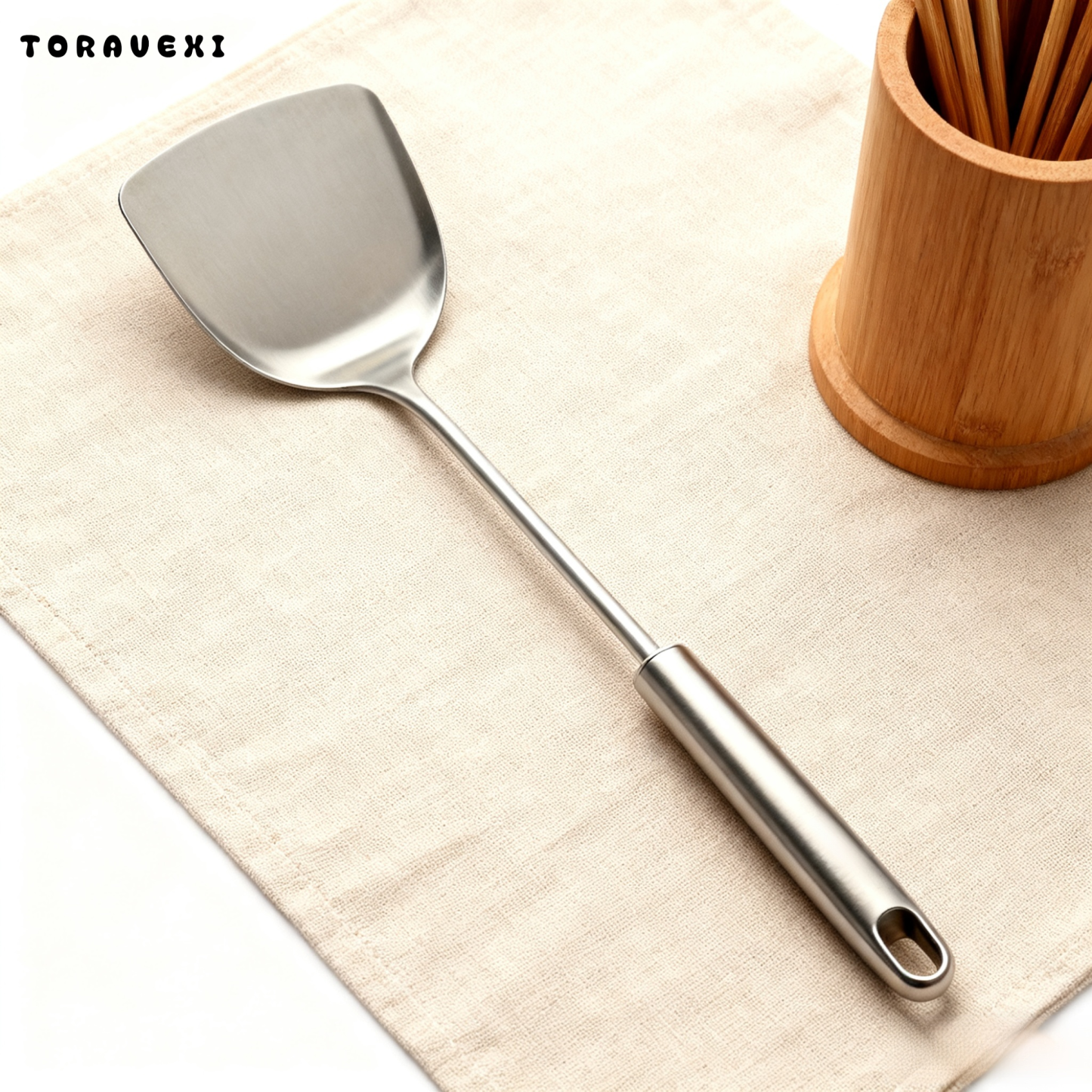 Dicker Kochspatel aus Edelstahl (5 Stück)