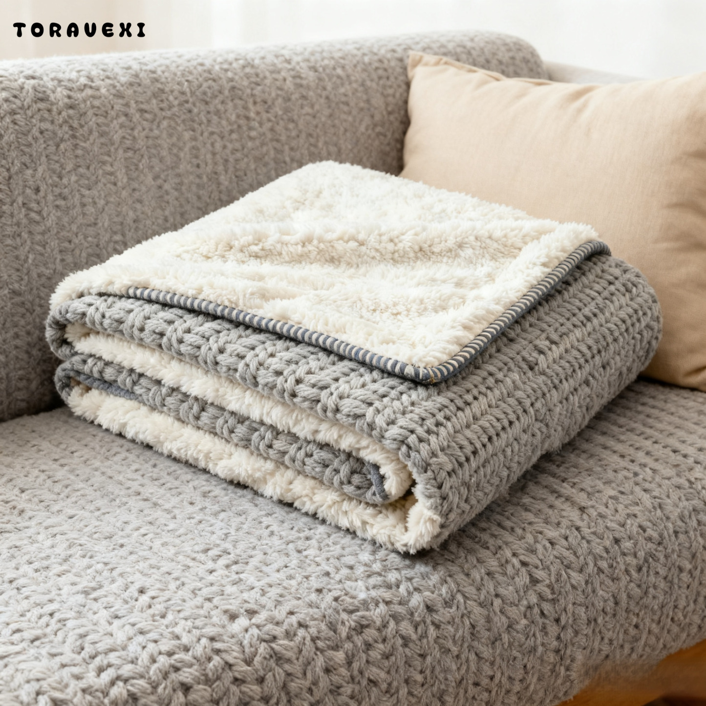 Sofadecke Lammfelldecke (2 Stück)