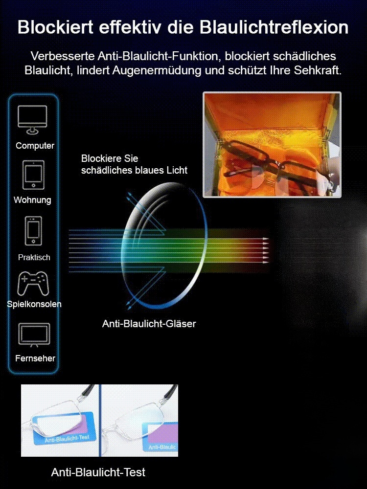 Intelligenter Zoom Anti-Müdigkeit Komfort Superleichte Kristall-Lesebrille