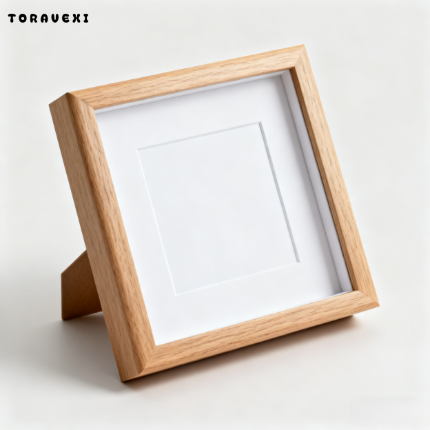 7 Zoll großer, stilvoller, leichter Luxus-Fotorahmenständer aus Holz (4 Stück)