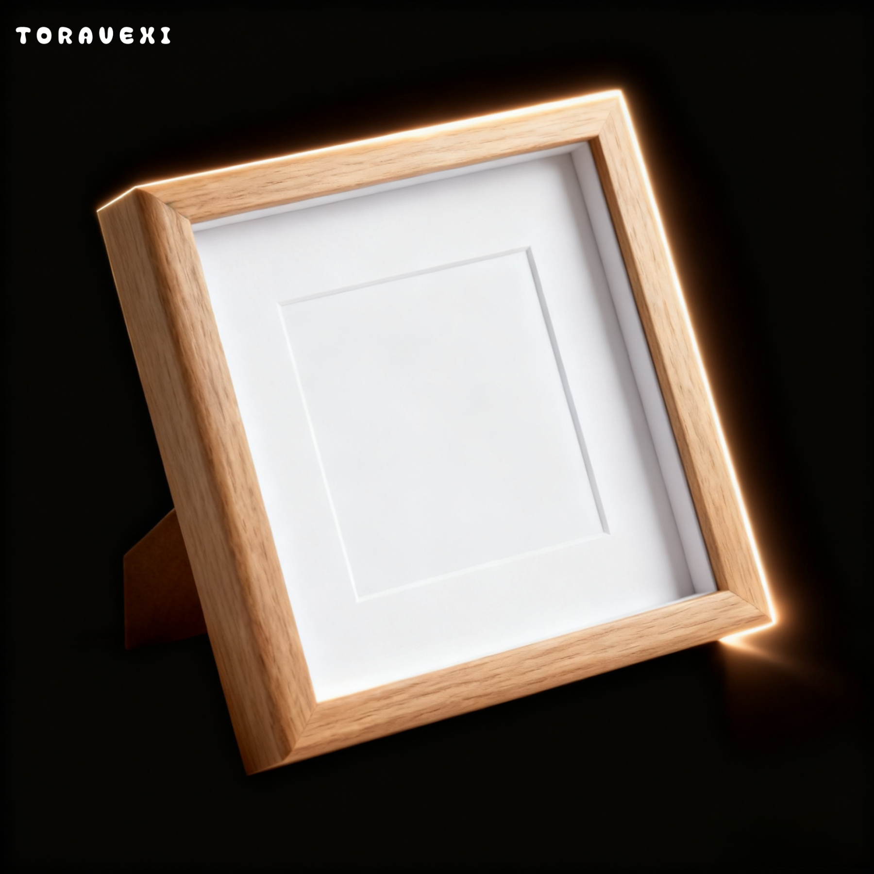 7 Zoll großer, stilvoller, leichter Luxus-Fotorahmenständer aus Holz (4 Stück)