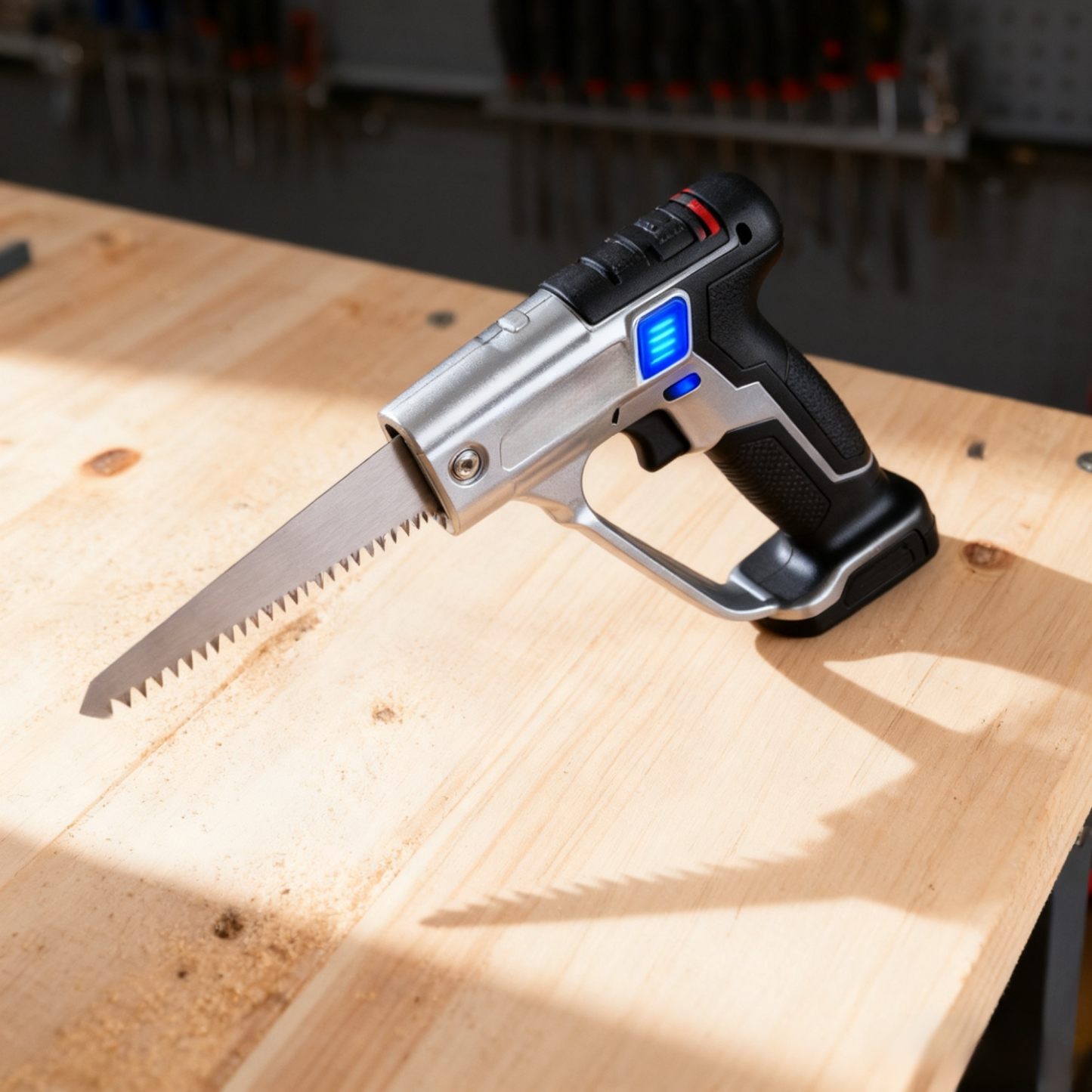 Akkubetriebene Einhand-Kettensäge