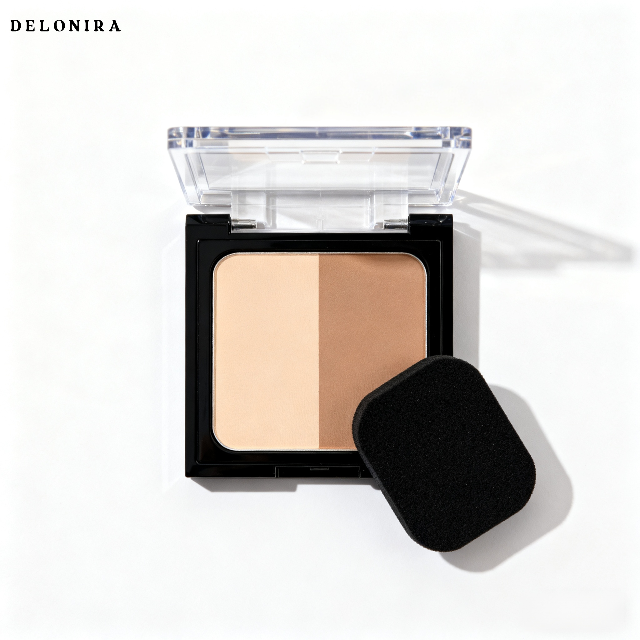 Delonira  Konturpalette mit zweifarbigen matten Highlights zum Aufhellen des Gesichts