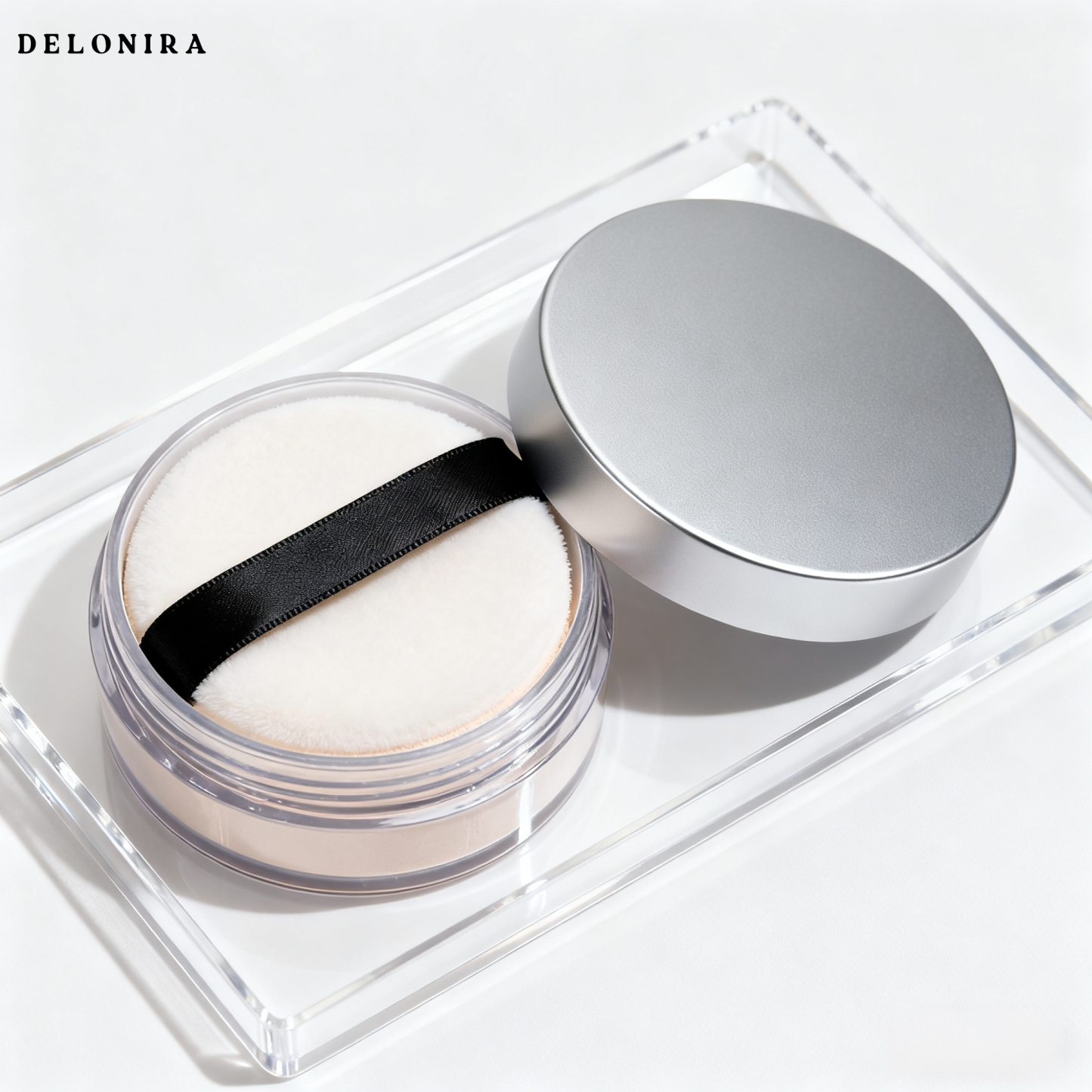 Delonira  Gute Farbe, loses Puder, Fixierpuder hält lange ohne Make-up