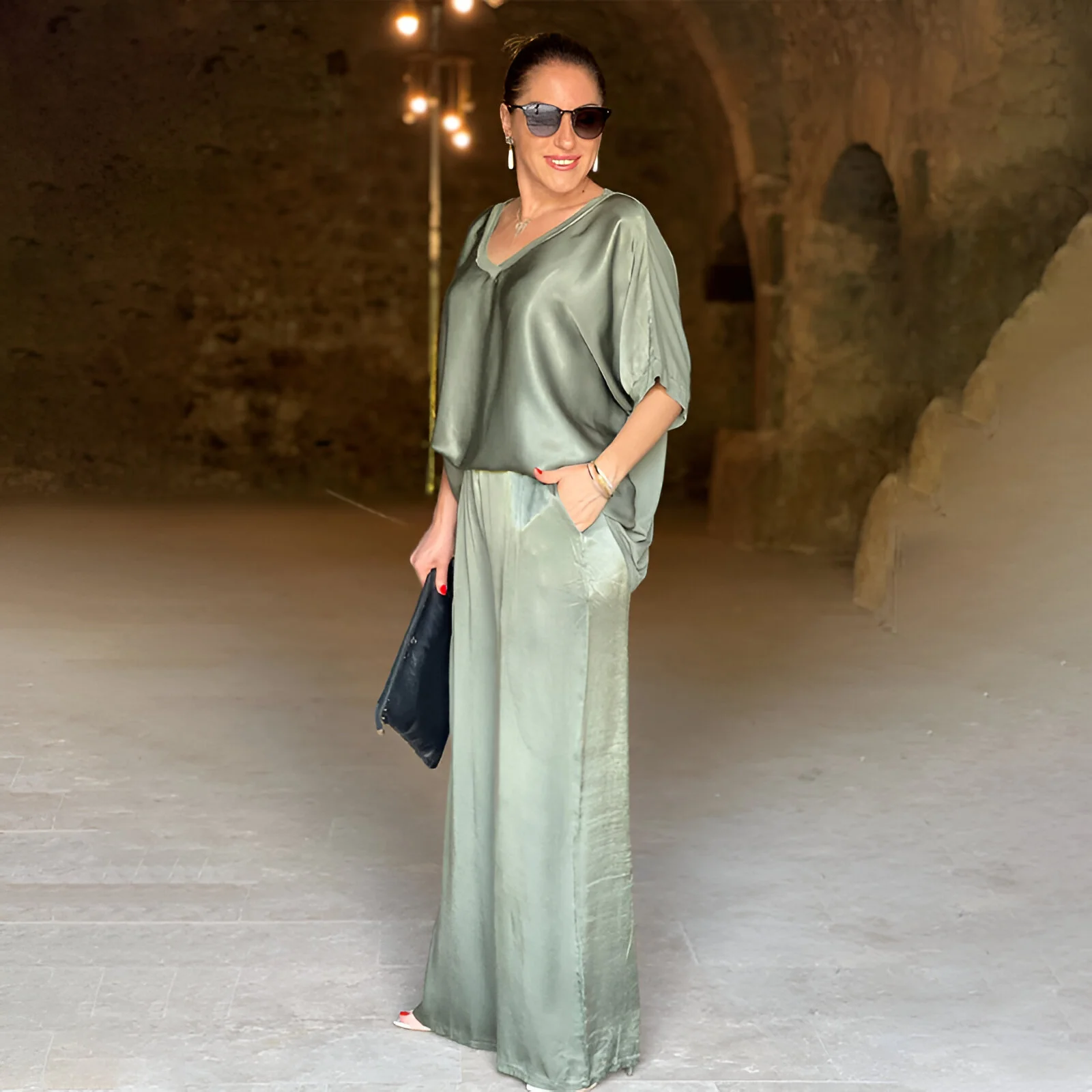 VIRGINIA™ | Elegant Satin Jumpsuit-50%OFF (🔥Same as in the video)