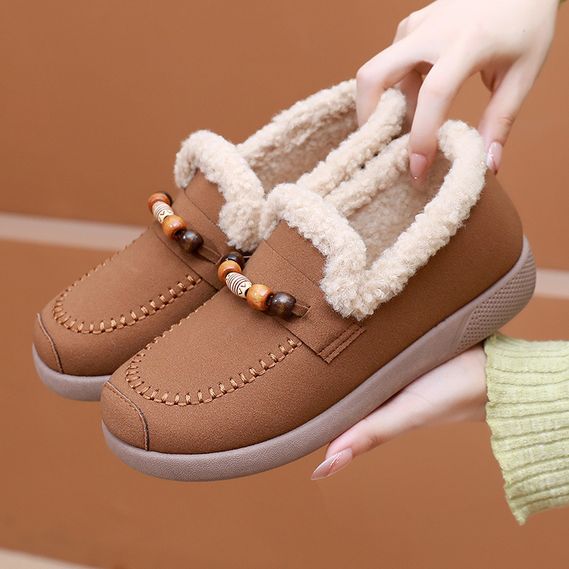 🔥Last Day Promotion 50% OFF Women's Comfortable Soft-soled Velvet Flat Shoes