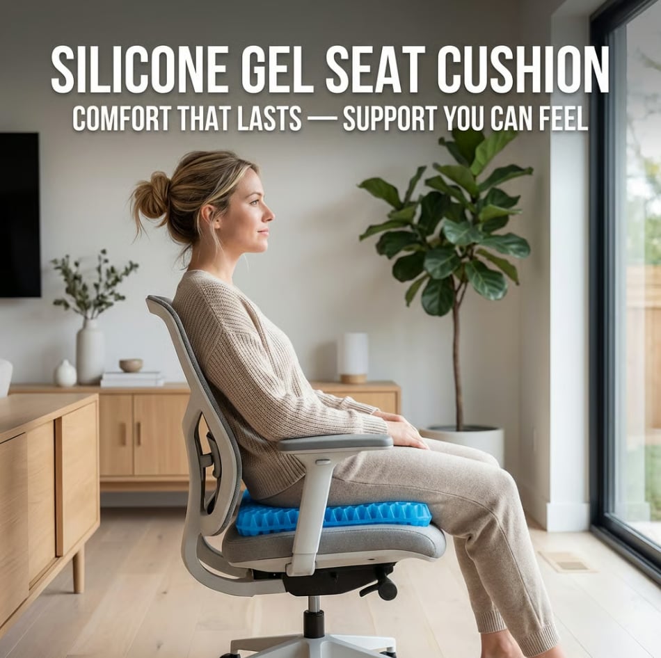 💺 Silicone Gel Seat Cushion  for Prolonged Sitting