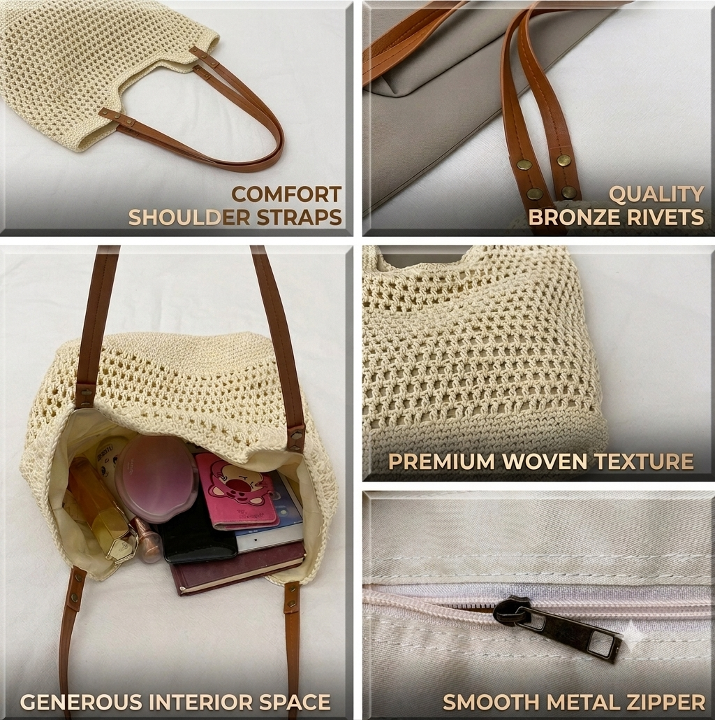Woven Boho Summer Shoulder Bag, Vacation/Pool Party Travel Handbag, Gift for Her/Besties/Friends