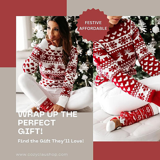 Knitted sweater women Christmas elk long-sleeved knitted sweater