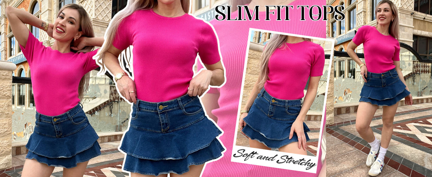 slim fit tops