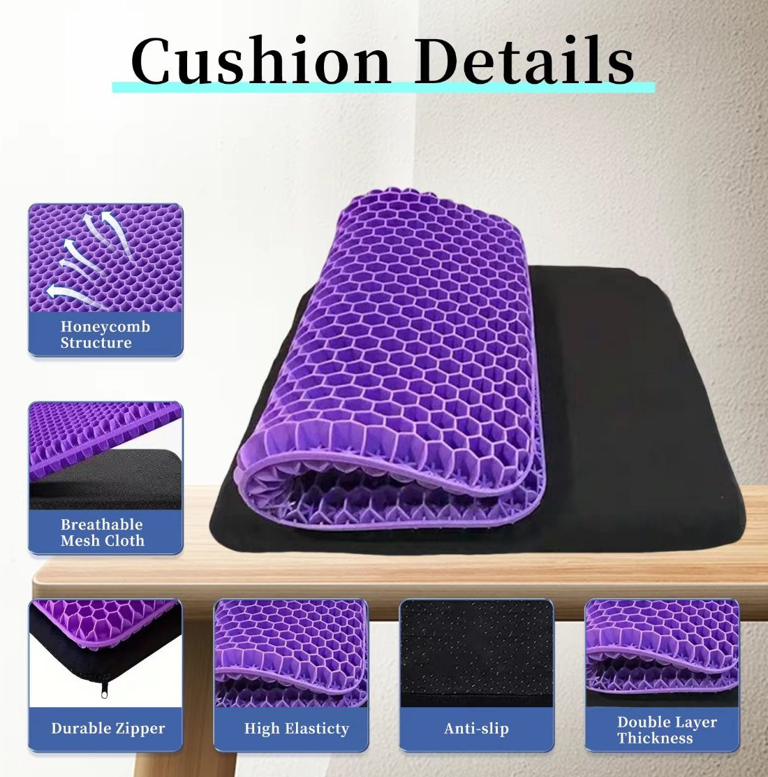 💺 Silicone Gel Seat Cushion  for Prolonged Sitting