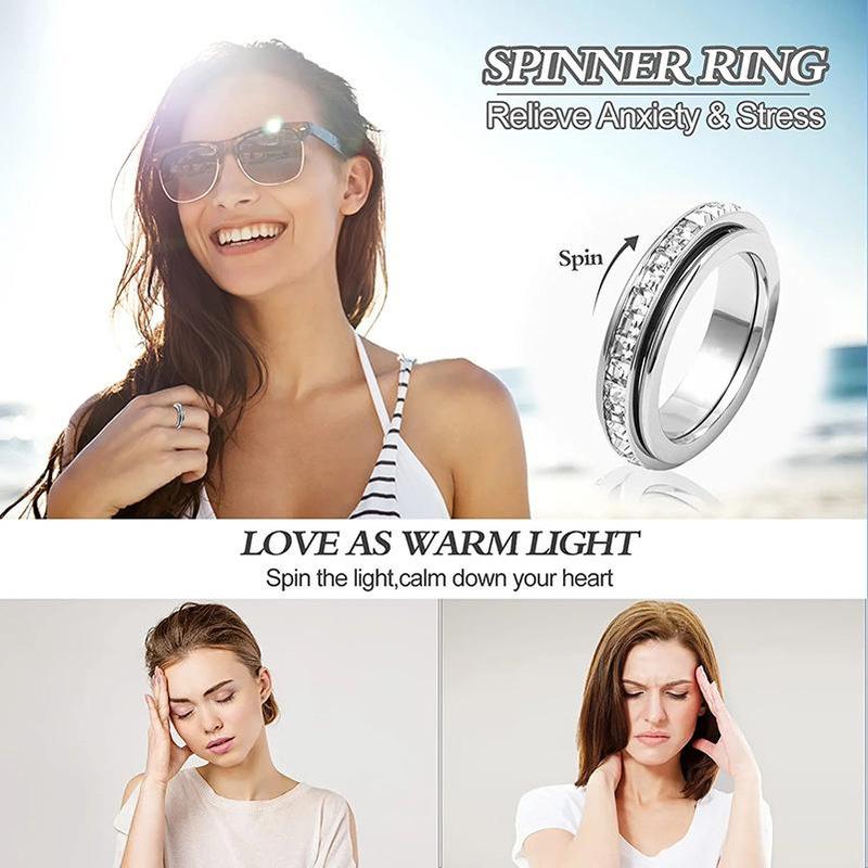 💍Last Day Only$9.99💎Sparkling Spinning Ring