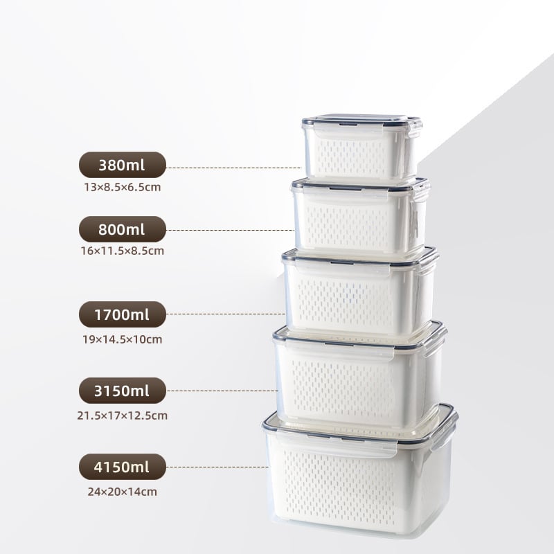 The Ultimate 3-6pc Fridge Organizer Set - Keep Food Fresh 3x Longer! 🥬✨