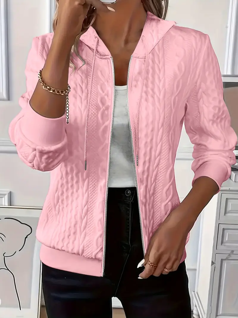 【S-2XL】2025 Autumn and Winter New Fashion Elegant Solid Color Casual Jacket