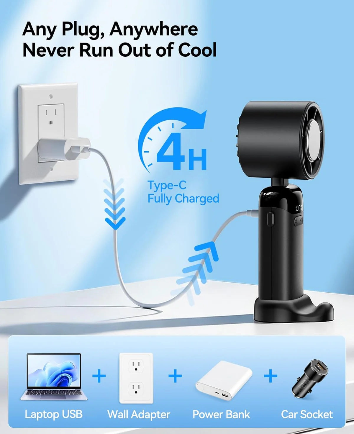 Alpa FrostFace™ | Instant Skin Cooling Fan | Drop to 59°F in Seconds