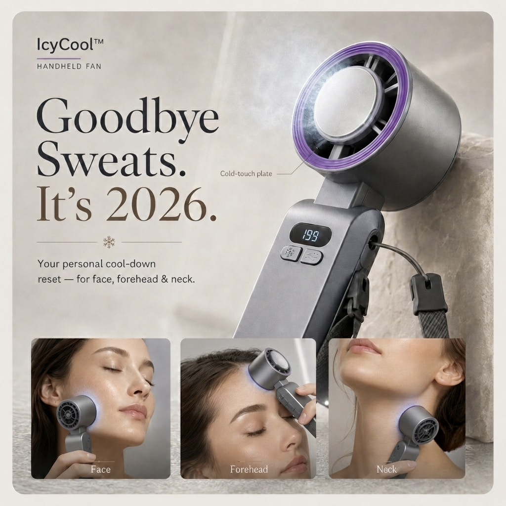 STITCH AND HUE ICYCOOL™  HANDHELD COOLING FAN