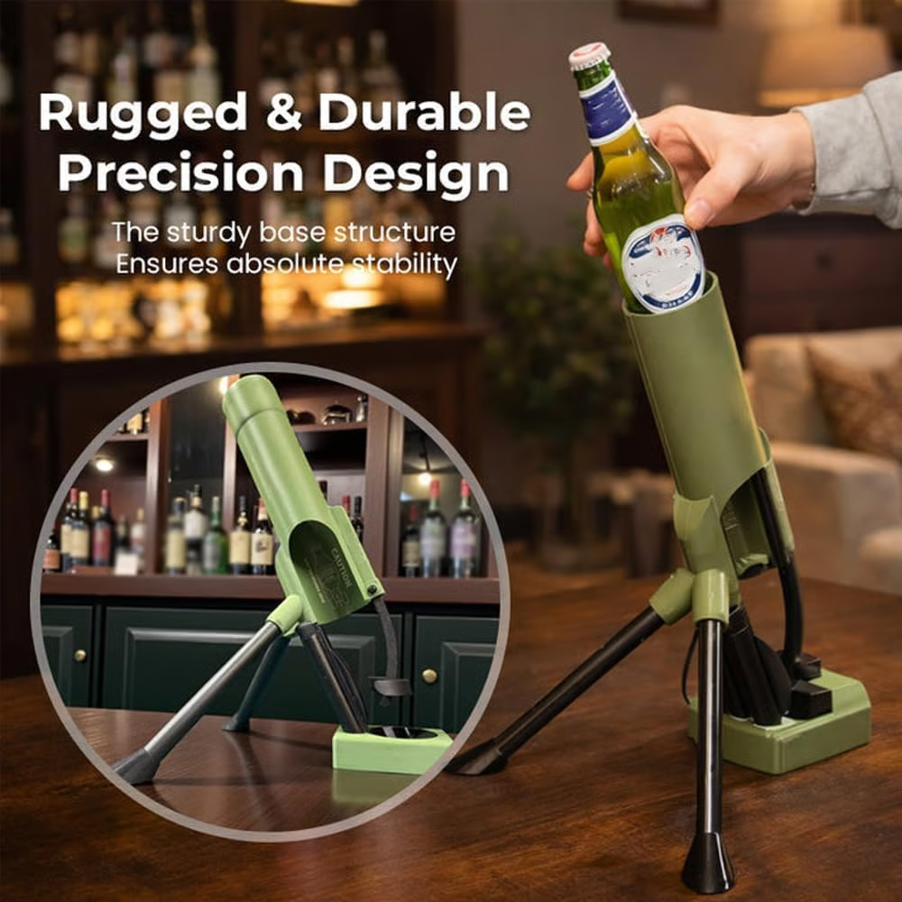 🔥🔥51mm Beer Bottle Mortar Bottle Opener – Novelty Cap-Launching Desk & Bar Accessory