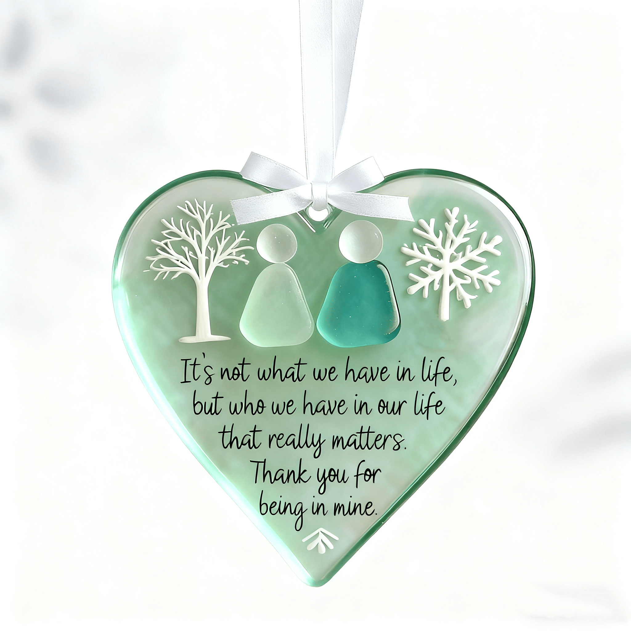 🌊Heart-Shaped Sea Glass Friendship Decor❄️✨ Shaped by Nature & Crafted by Hand!