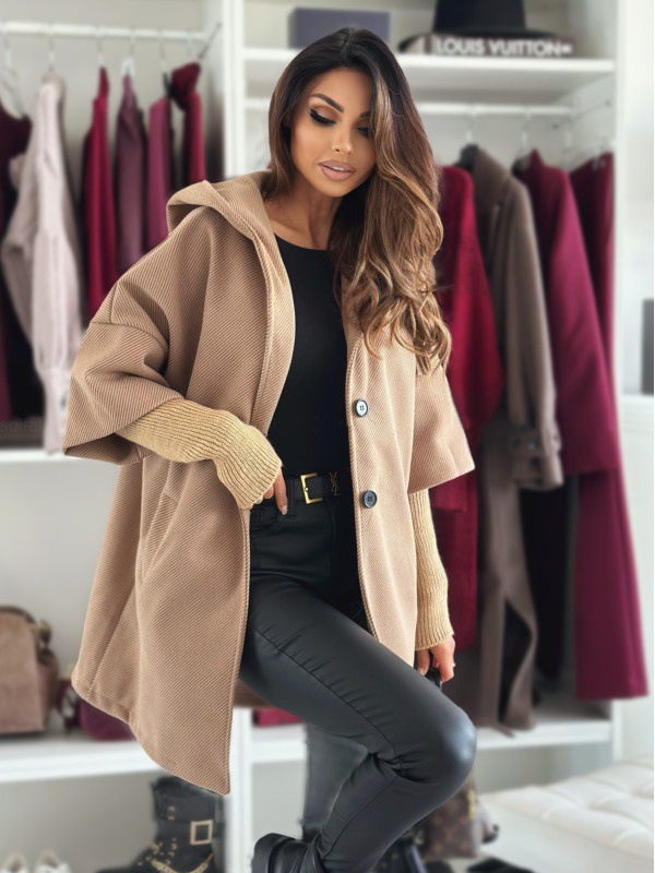 【S-2XL】2025 Autumn and Winter New Elegant Solid Color Mid-Length Coat