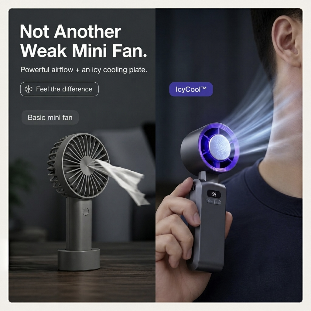STITCH AND HUE ICYCOOL™  HANDHELD COOLING FAN