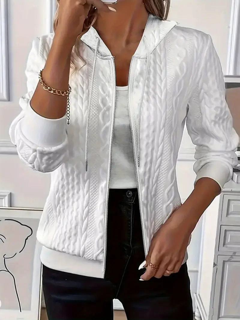 【S-2XL】2025 Autumn and Winter New Fashion Elegant Solid Color Casual Jacket