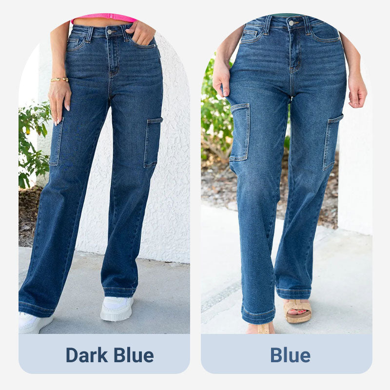 [S-3XL] 2025 Autumn and Winter New Simple Versatile Solid Color Jeans
