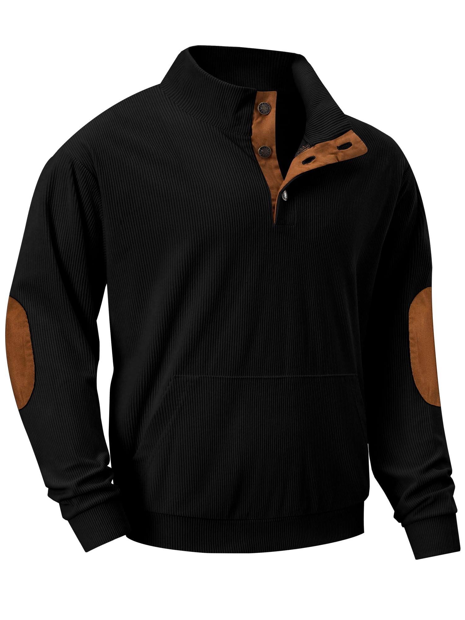2025 Clearance Sale - Men's Outdoor Casual Stand Collar Pocket Cashmere Button Long Sleeve Sweater