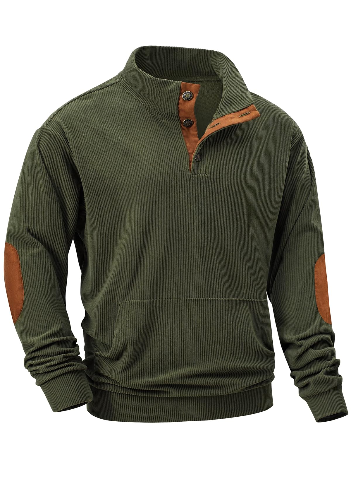 2025 Clearance Sale - Men's Outdoor Casual Stand Collar Pocket Cashmere Button Long Sleeve Sweater