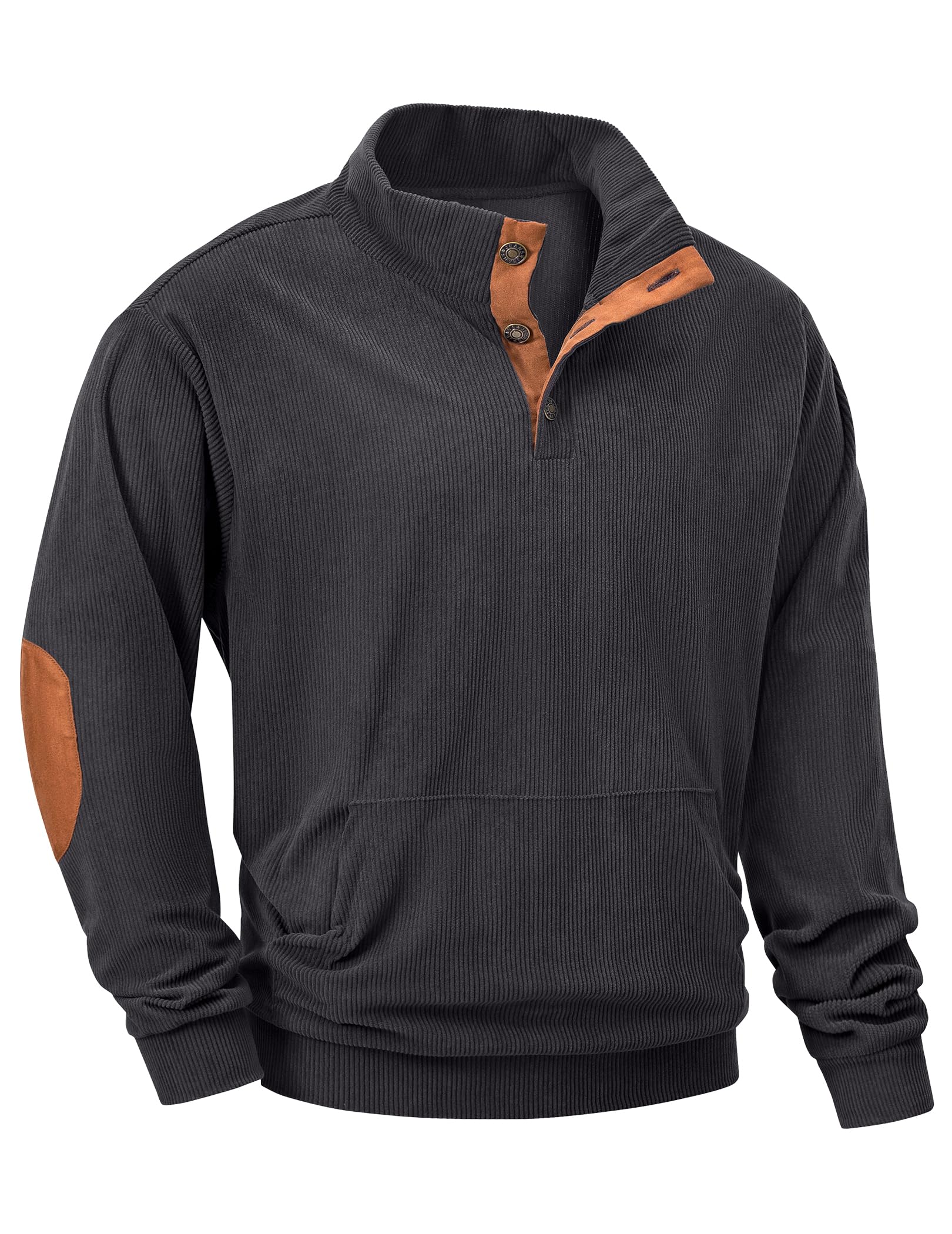 2025 Clearance Sale - Men's Outdoor Casual Stand Collar Pocket Cashmere Button Long Sleeve Sweater