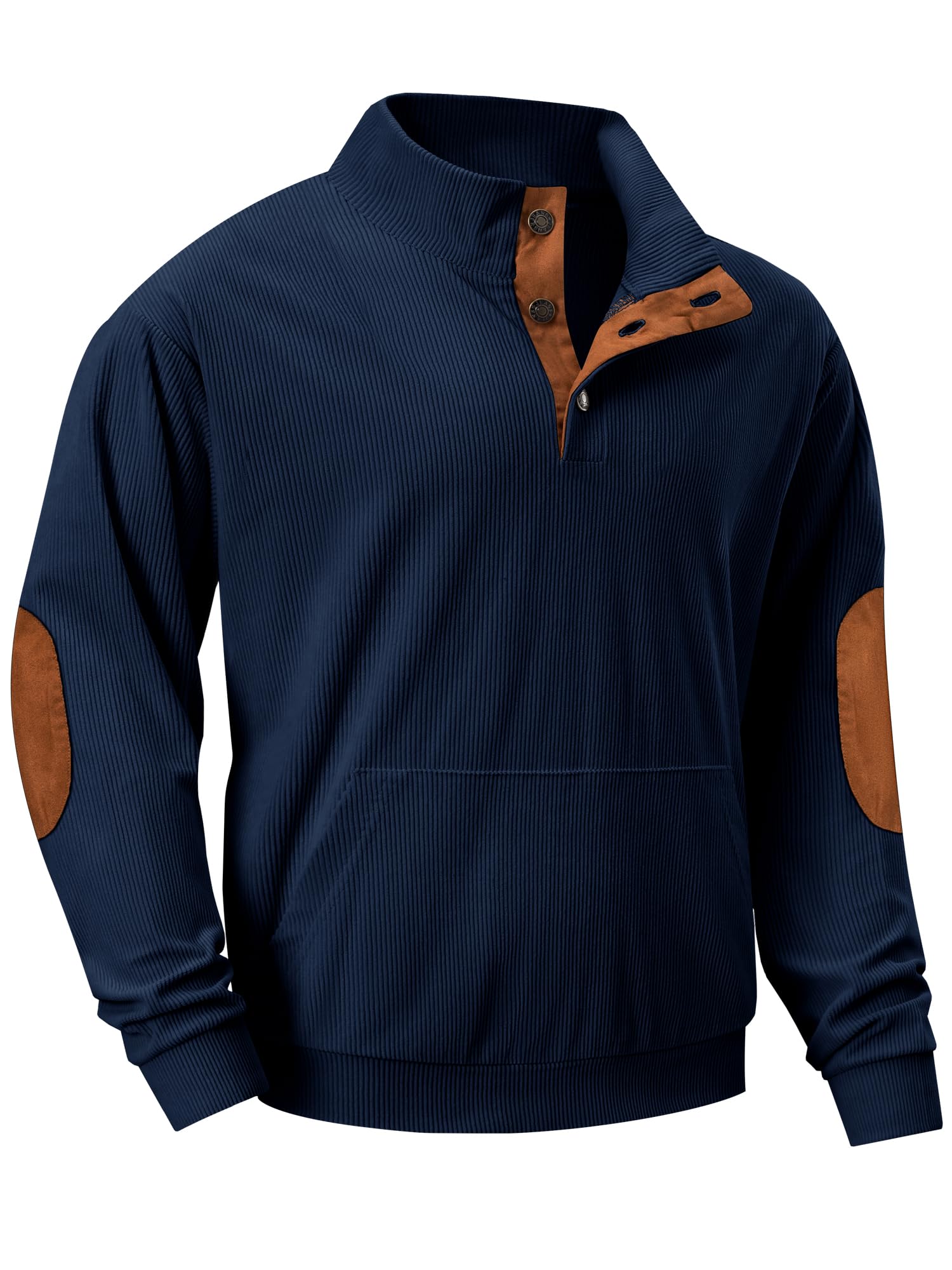 2025 Clearance Sale - Men's Outdoor Casual Stand Collar Pocket Cashmere Button Long Sleeve Sweater
